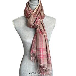 Lightweight 70" X 48" Cashmere Pashmina Scarf - NEW w/defect - Plaid